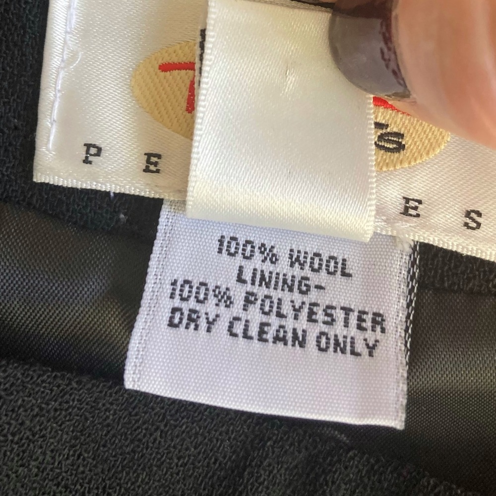 Vintage Talbots Petites Black 100% Wool Midi Skirt 4 - Picture 7 of 7